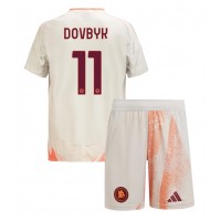 Camiseta AS Roma Artem Dovbyk #11 Segunda Equipación Replica 2024-25 para niños mangas cortas (+ Pantalones cortos)